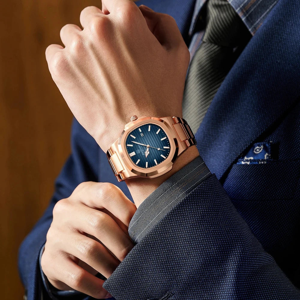 2026 New For Men Fashion Brand Male Watch Waterproof Luminous Stainless Steel Watches  Date Week Casual Quartz Men's Clock Reloj