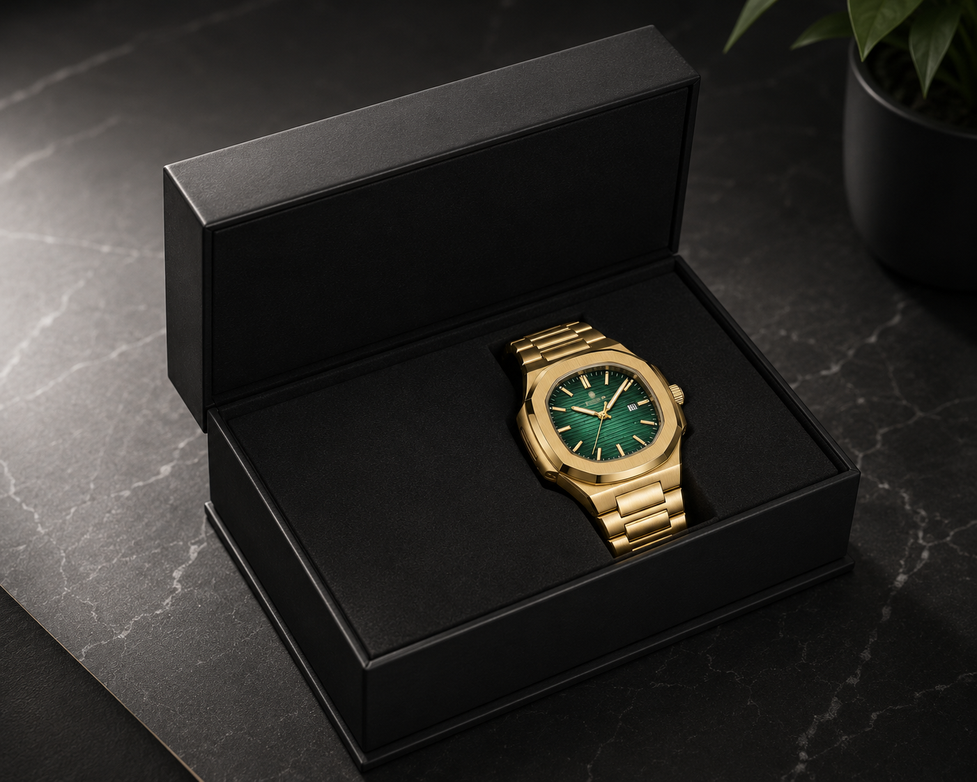 2026 New Luxury Military Man Watch Square Waterproof Luminous Date Week Men Watch Stainless Steel Quartz Men's Watches Reloj+box